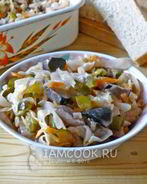 Солянка овощная с маринованными подосиновиками