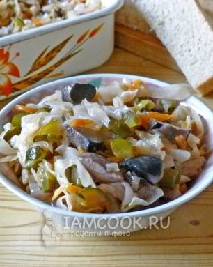 Солянка овощная с маринованными подосиновиками