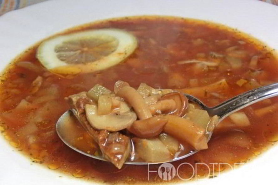 Рецепт солянки с грибами