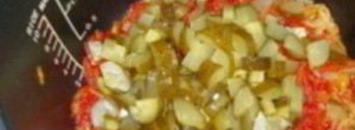 солянка с картошкой в мультиварке. Шаг 5