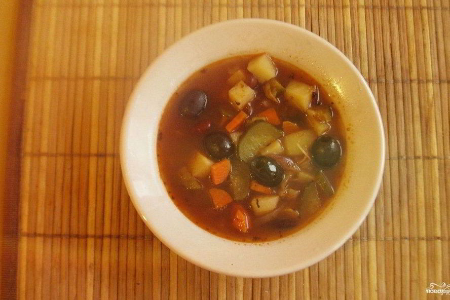 Рецепт вегетарианской солянки