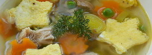 суп из индейки с омлетом. Шаг 7