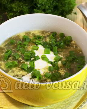 Суп из щавеля без мяса