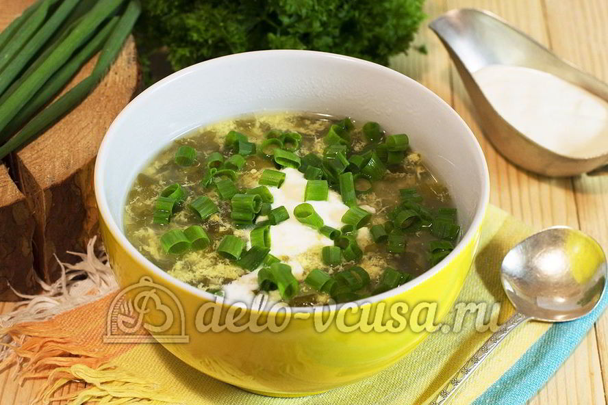 Рецепт супа из щавеля без мяса