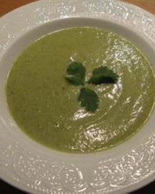 Суп-пюре из кабачков с кинзой