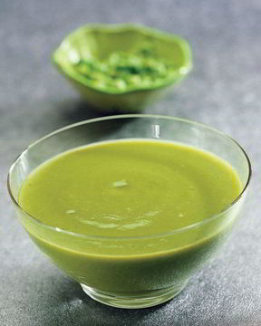 Суп-пюре из зеленого горошка