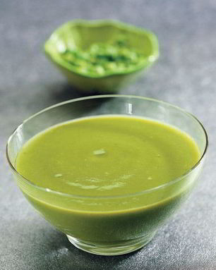 Суп-пюре из зеленого горошка