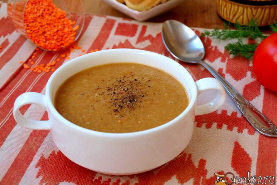 Рецепт супа-пюре с баклажанами и чечевицей