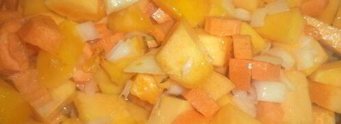 тыквенный суп-пюре с чесночными сухариками. Шаг 2