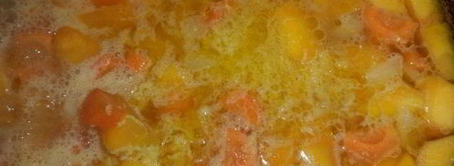 тыквенный суп-пюре с чесночными сухариками. Шаг 3