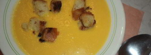 тыквенный суп-пюре с чесночными сухариками. Шаг 7