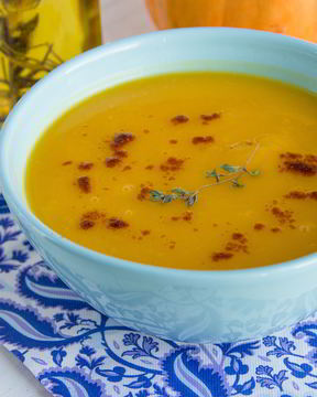 Тыквенный суп-пюре с паприкой и тимьяном
