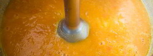 тыквенный суп-пюре с жареным острым фаршем. Шаг 11