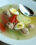 Суп с фрикадельками и перцем