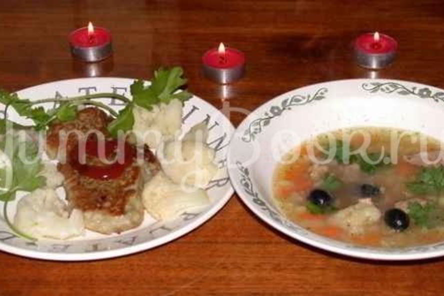 Рецепт супа с картофелем, рисом свининой и цветной капустой