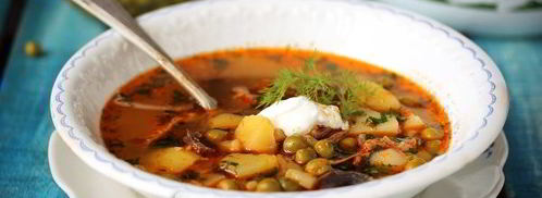 суп с консервированным зеленым горошком. Шаг 8