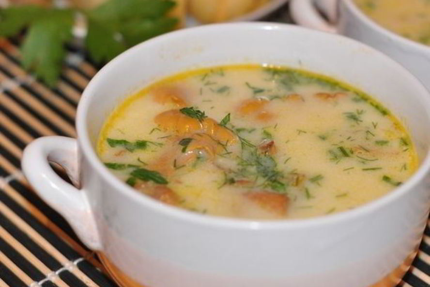 Рецепт супа с лисичками со сливками