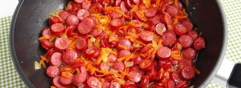 суп с охотничьими колбасками и фасолью. Шаг 13