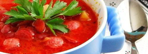 суп с охотничьими колбасками и фасолью. Шаг 21