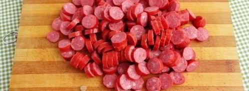 суп с охотничьими колбасками и фасолью. Шаг 5