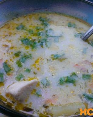 Суп с плавленым сыром