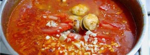 суп томатный с рисом и мидиями. Шаг 43