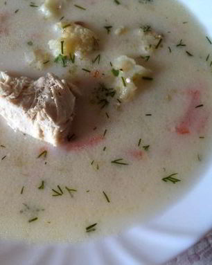 Куриный сырный суп с плавленым сыром