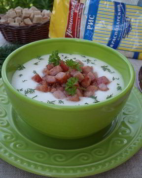 Рисово-сырный суп-пюре