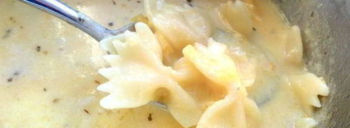 сырно-макаронный суп и чипсы из лаваша. Шаг 15