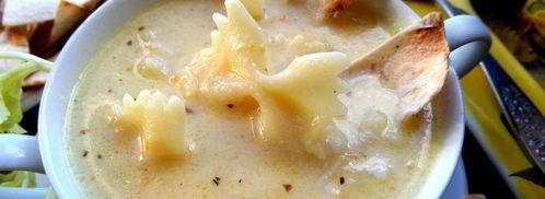 сырно-макаронный суп и чипсы из лаваша. Шаг 18