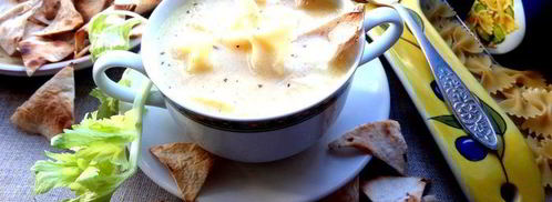 сырно-макаронный суп и чипсы из лаваша. Шаг 20