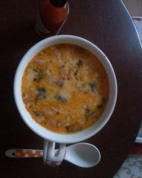 Сырный картофельный суп с морепродуктами