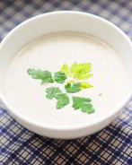 Сырный крем-суп с грибами и сельдереем