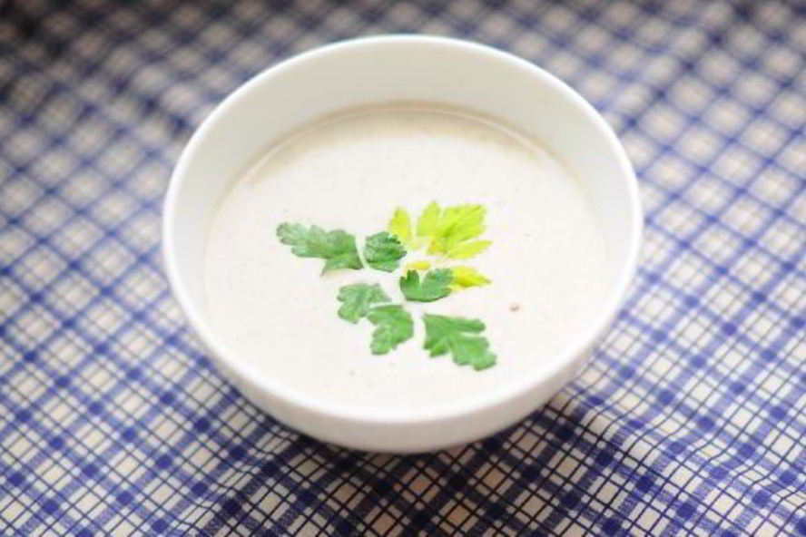 Рецепт сырного крема-супа с грибами и сельдереем