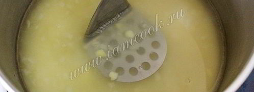 сырный суп пюре с креветками. Шаг 4