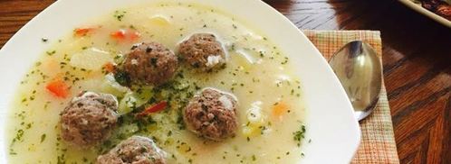 сырный суп с фрикадельками. Шаг 14