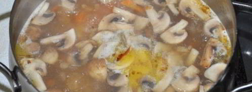 сырный суп с грибами. Шаг 4