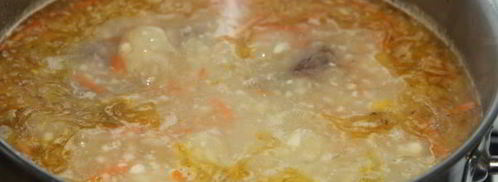 сырный суп с куриными сердечками. Шаг 4