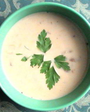 Сырный суп с лесными грибами