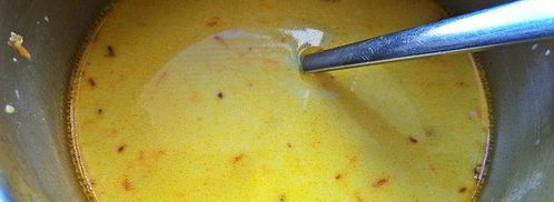 сырный суп с лососем и рисом. Шаг 7