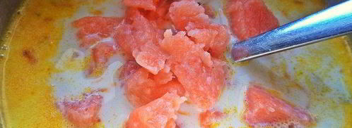 сырный суп с лососем и рисом. Шаг 10