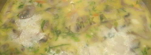 сырный суп с шампиньонами. Шаг 7