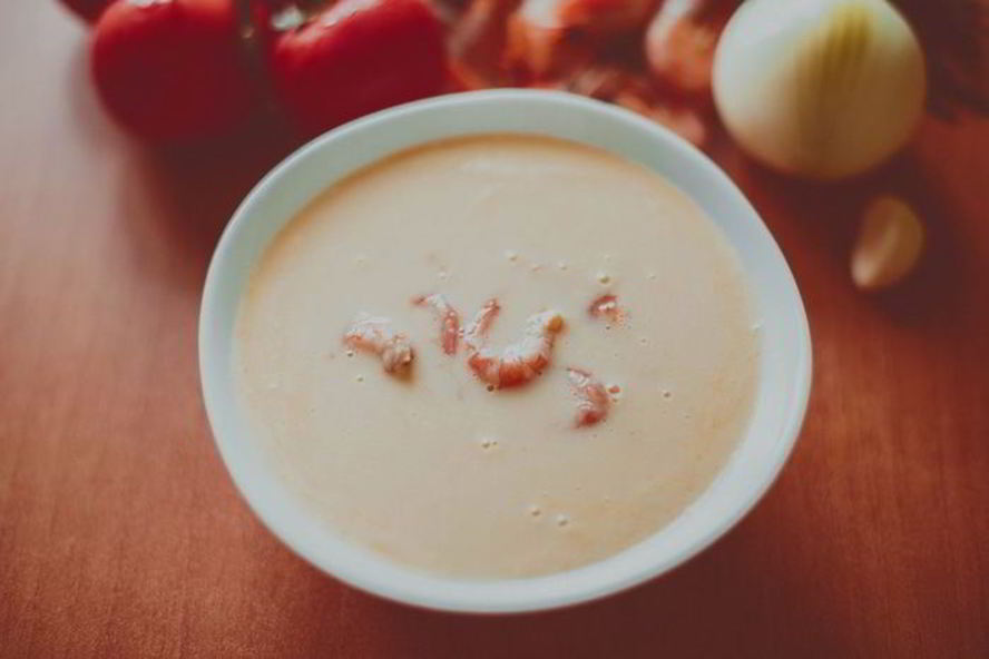 Рецепт сырного супчика с креветками