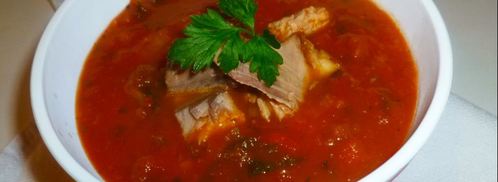 томатно-сельдерейный суп с рыбой. Шаг 5