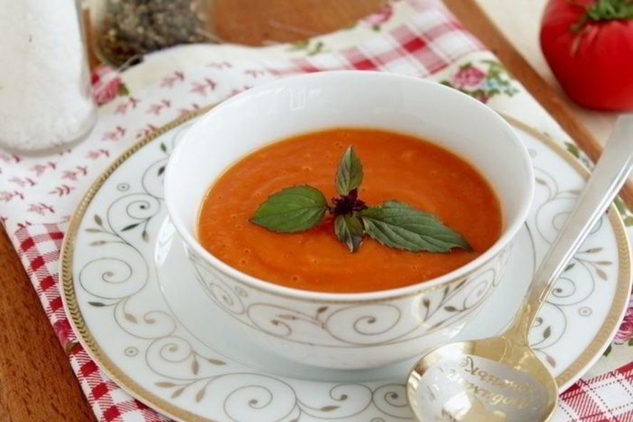 Рецепт томатного супа с чесноком