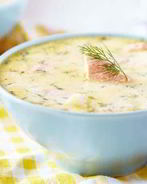 Сливочная уха из семги