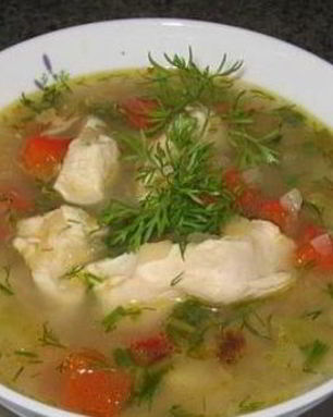 Уха из налима с каперсами