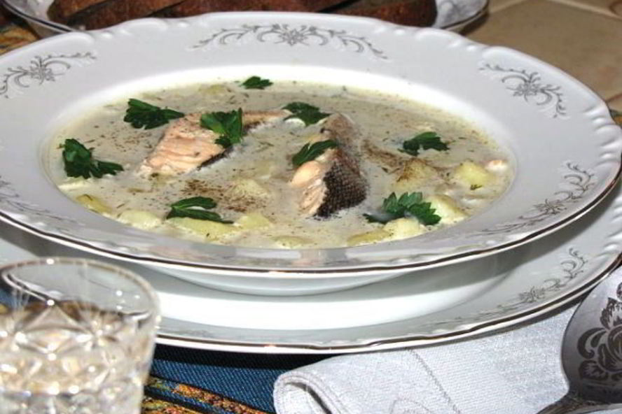 Рецепт ухи иза семг со сливками