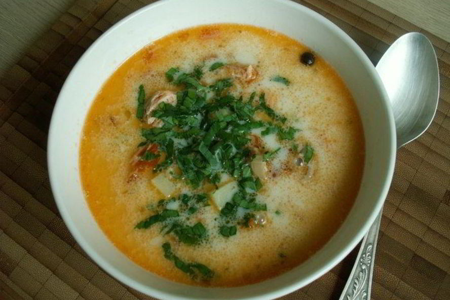 Рецепт ухи по-фински со сливками