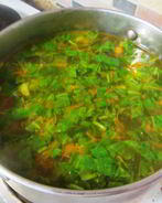 Весений суп со шпинатом